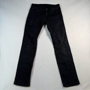 Levis Jeans Mens 30 Black 511 Slim Straight Mid Rise Stretch